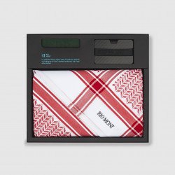 شماغ ريو مون كلاسك الأحمر الجديد 2024 مع هدية محفظة كاربون فايبر	