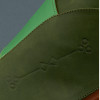 حذاء شرقي ايطالي جلد طبيعي أخضر