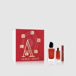 طقم جورجيو ارماني سي باسيوني  100 مل  أو دي بارفيوم نسائي + عطر 15مل + لون الشفاه السائل  6.5 مل 3قطع