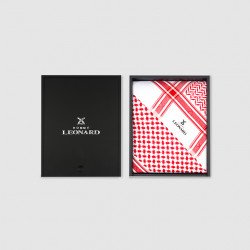 شماغ ليونارد الأحمرالإنجليزي البصمة الخاصة قطن 100% شماغ ليونارد الأحمرالإنجليزي البصمة الخاصة قطن 100%